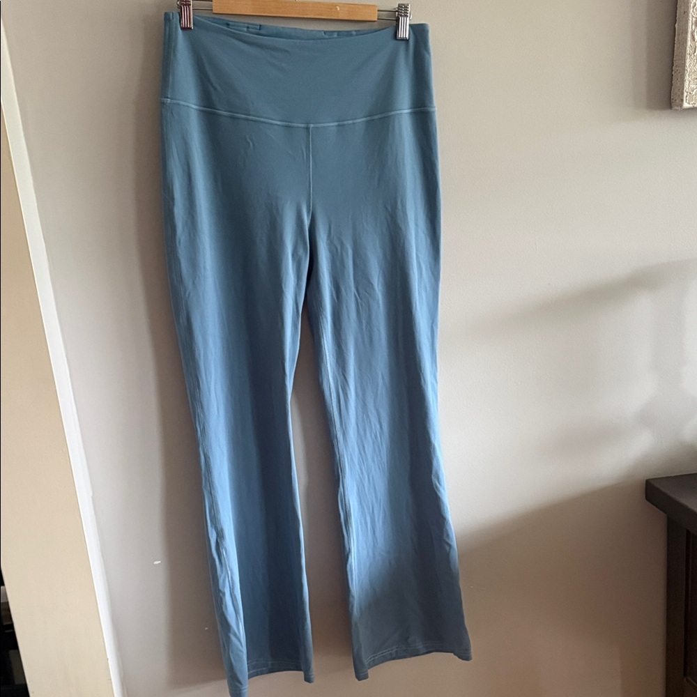 Women's High-Waist Light Blue Flare Yoga Pants